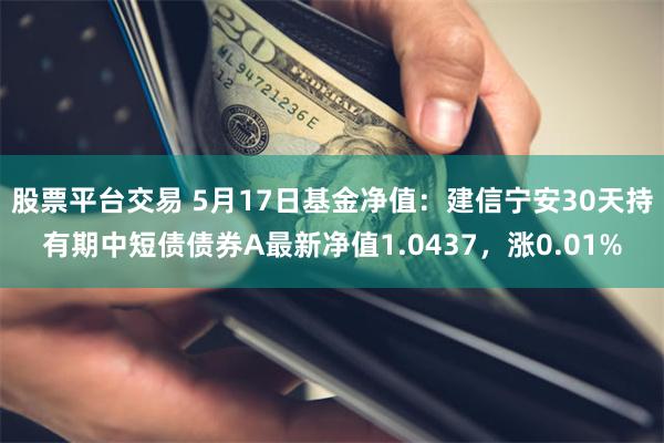 股票平台交易 5月17日基金净值：建信宁安30天持有期中短债债券A最新净值1.0437，涨0.01%