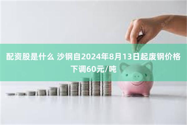 配资股是什么 沙钢自2024年8月13日起废钢价格下调60元/吨